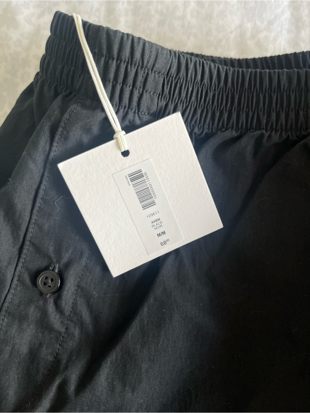 Aritzia Black Wide-Leg Elastic Waist Chinos - Picture 2 of 2